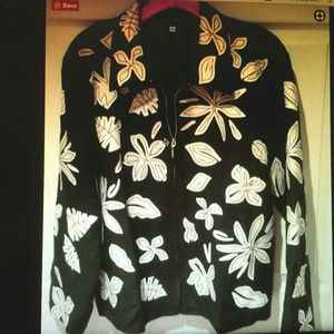 MULTIPLES-BLACK-White-Floral-Applique-039-SZ 2